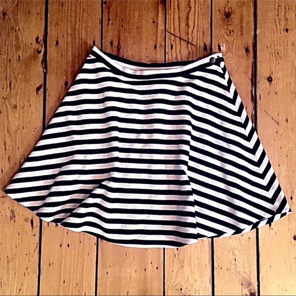 Greylin striped cotton-blend flared skirt size 10 - Picture 2 of 8